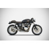 Zard Uitlaatsysteem Laag Bad Child RVS | Zilver | Triumph Bonneville/Scrambler/Thruxton 865