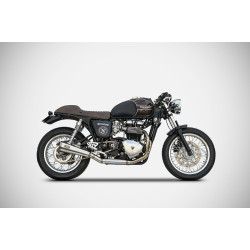 Zard Uitlaatsysteem Laag Bad Child RVS | Zilver | Triumph Bonneville/Scrambler/Thruxton 865