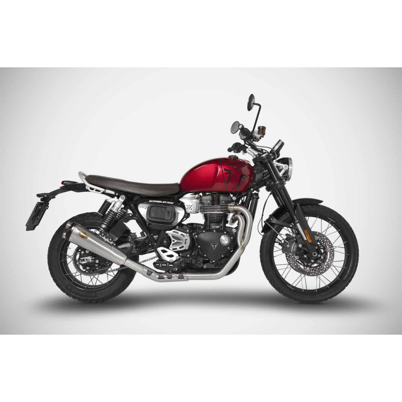 Zard Uitlaatsysteem RVS | Zilver | Triumph Scrambler 1200