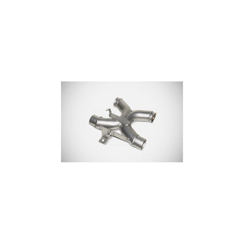 Zard Katalysator X-Pipe Zard/OEM RVS | Zilver | Triumph Bonneville T120 & Speed Twin 1200 & Street Twin 900 & Thruxton 1200 R/RS