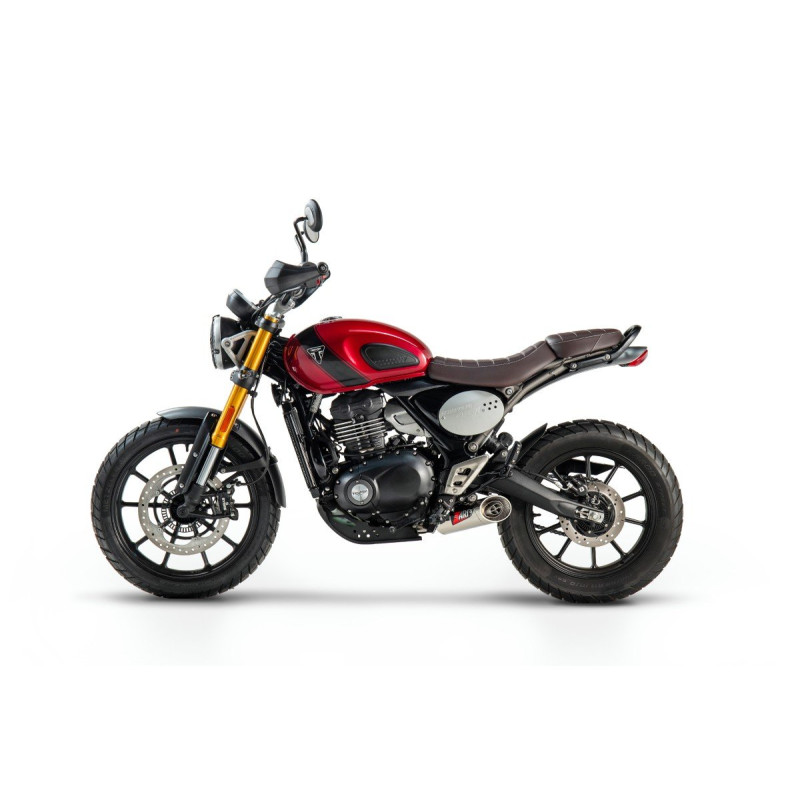 Zard Uitlaatsysteem RVS | Zilver | Triumph Scrambler 400 X & Speed 400