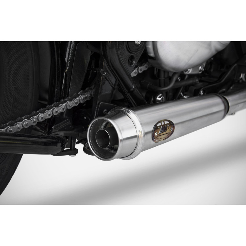 Zard Uitlaten Short RVS | Zilver | Triumph Bonneville 1200 Bobber