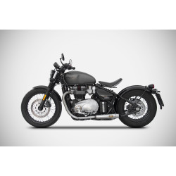 Zard Uitlaten Short RVS | Zilver | Triumph Bonneville 1200 Bobber