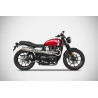 Zard Uitlaatsysteem Hoog Alto RVS | Zilver | Triumph Speed/Street Twin 900