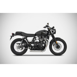Zard Uitlaatsysteem Laag Cross RVS | Zilver | Triumph Scrambler 900