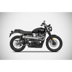Zard Uitlaatsysteem Hoog Tiger 70 RVS | Zilver | Triumph Scrambler 900