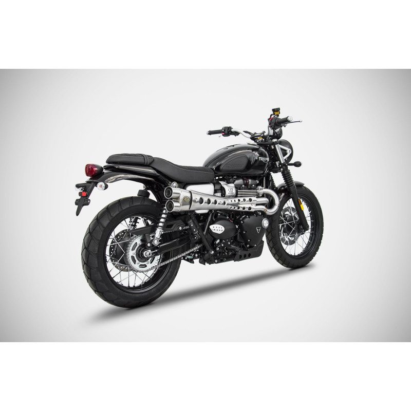 Zard Uitlaatsysteem Hoog Limited Edition RVS | Zilver | Triumph Scrambler 900