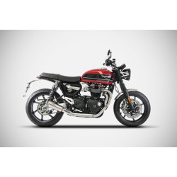 Zard Uitlaatsysteem SP Version RVS | Zilver | Triumph Speed Twin 1200 & Thruxton 1200 R/RS