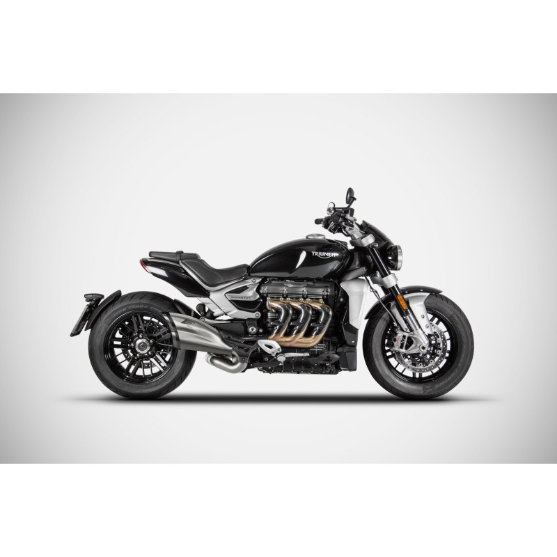 Zard Uitlaat RVS | Zilver | Triumph Rocket III 2500