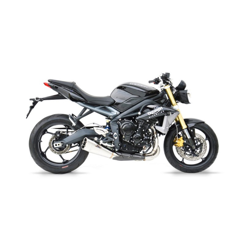 Zard Uitlaat Laag RVS | Zilver | Triumph Street Triple 675