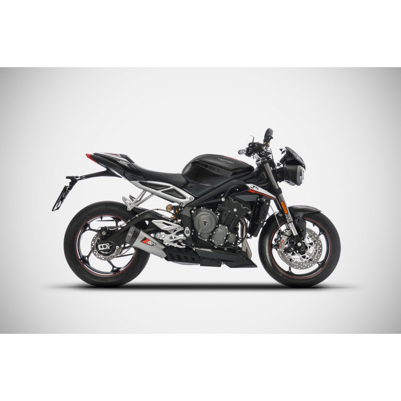 Zard Uitlaat Kort Titanium | Zilver | Triumph Street Triple 765