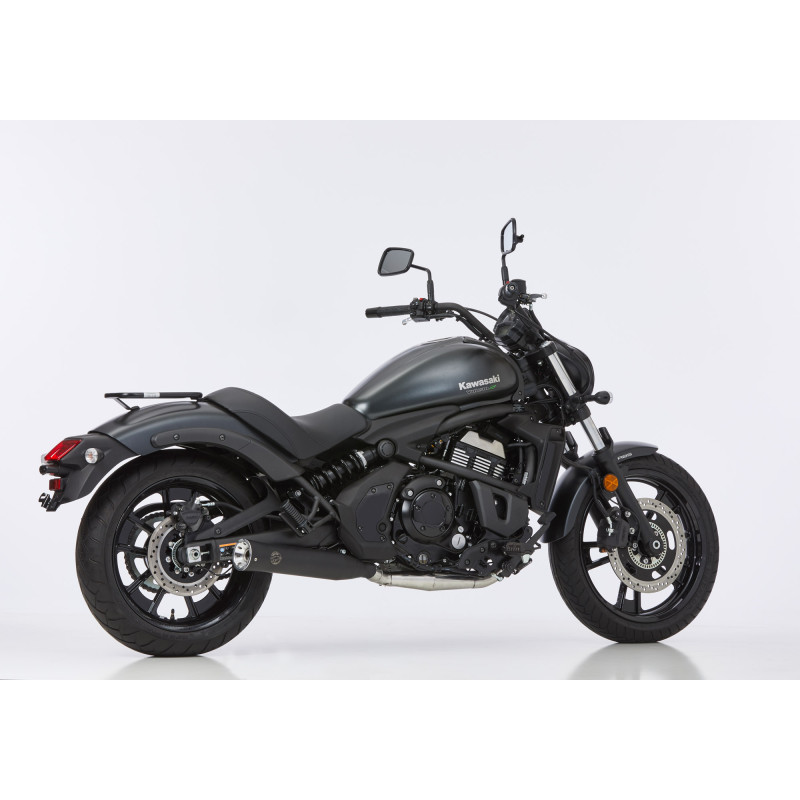 Falcon Uitlaatsysteem Double Groove | Zwart | Kawasaki Vulcan S 650