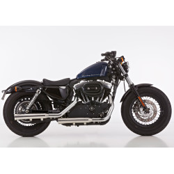 Falcon Uitlaten Double Groove | Zilver | Harley Davidson Sportster