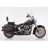Falcon Uitlaten Double Groove | Zwart | Harley Davidson Softail