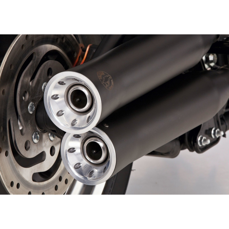 Falcon Uitlaatsysteem Double Groove | Zwart | Harley Davidson 1200/Sportster/XL/["1200