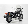 Falcon Uitlaatsysteem Double Groove (met kat) | Zilver | Honda VT750 Shadow Black Spirit & Shadow/Spirit