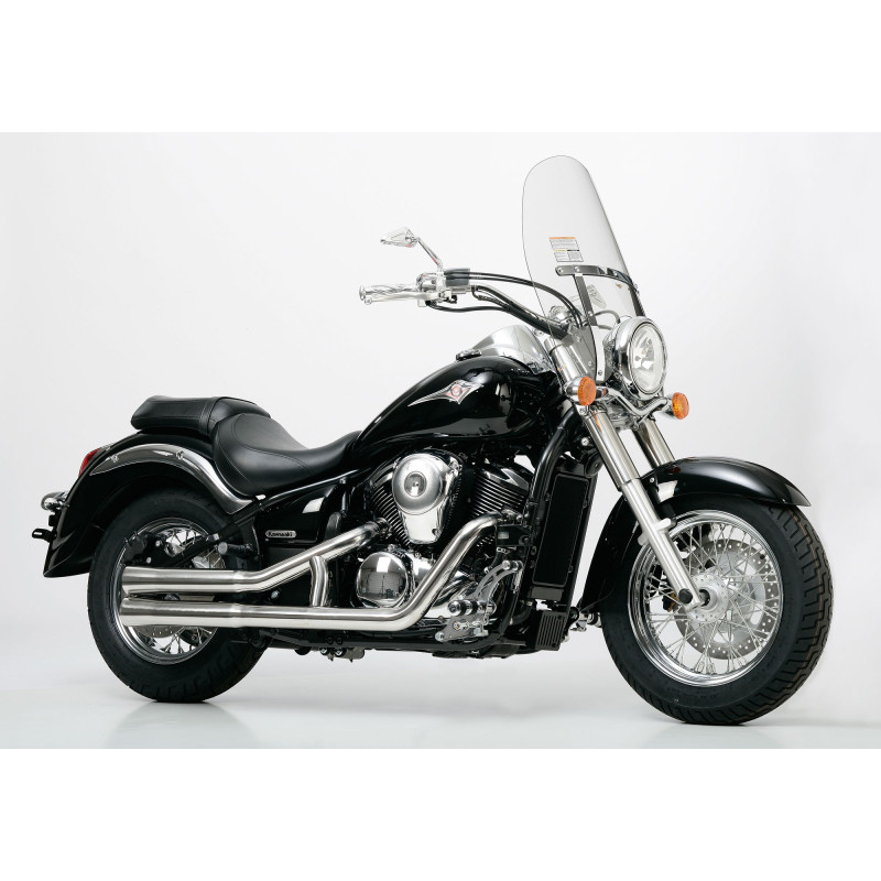 Falcon Uitlaatsysteem Double Groove (met kat) | Zilver | Kawasaki VN900
