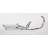 Falcon Exhaust System Cromo Line | Silver | Yamaha XV535 Virago