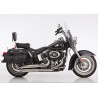 Falcon Uitlaatsysteem Double Groove | Zilver | Harley Davidson Softail