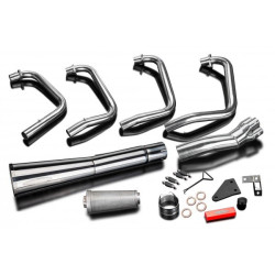 Delkevic Exhaust System 4-1 Classic Megaphone | Silver | Kawasaki Z500