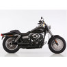 Falcon Uitlaatsysteem Double Groove (met kat) | Zwart | Harley Davidson Dyna