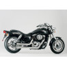 Falcon Uitlaatsysteem Double Groove | Zilver | Suzuki C800/M800/VL800 Intruder & VL 800 Intruder LC Volusia
