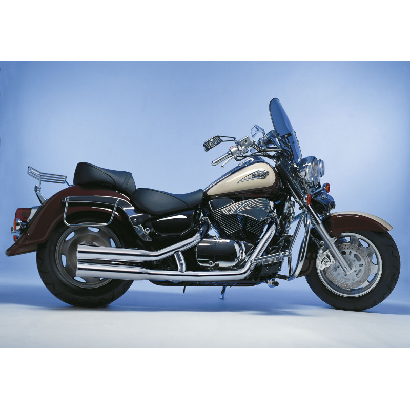 Falcon Uitlaatsysteem Double Groove | Zilver | Suzuki VL1500 Intruder LC