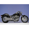 Falcon Uitlaatsysteem Double Groove | Zilver | Yamaha XVS1100 DragStar/Classic