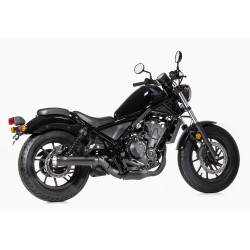 Falcon Uitlaat Double Groove | Zwart | Honda CMX500 Rebel