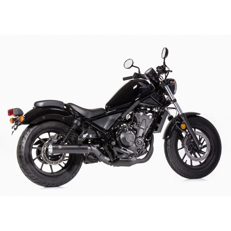 Falcon Exhaust Double Groove | Black | Honda CMX500 Rebel