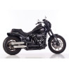 Falcon Uitlaten Double Groove | Zilver | Harley Davidson Softail