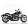 Falcon Uitlaten Double Groove | Zwart | Harley Davidson Softail