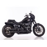 Falcon Uitlaten Double Groove | Zwart | Harley Davidson Softail