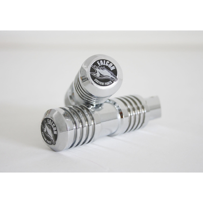 Falcon Voetsteunen passagier Round Style | Chroom/zilver | Suzuki LS650