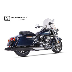 IXIL Uitlaat rechts Ironhead Round HC2-1B | Zwart | Harley Davidson Touring Road King