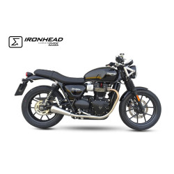 IXIL Uitlaat links Ironhead Conical OVC11SS | Zilver | Triumph Street Cup/Street Twin 900
