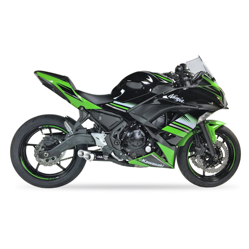 IXIL Uitlaatsysteem Dual Hyperlow L3XB | Zwart | Kawasaki Ninja 650 & Z650