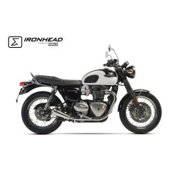 IXIL Uitlaat links Ironhead Conical OVC11SS | Zilver | Triumph Bonneville 900 T100 & T120
