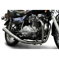 Delkevic Exhaust System 4-1 Classic Megaphone | Silver | Kawasaki Z750B