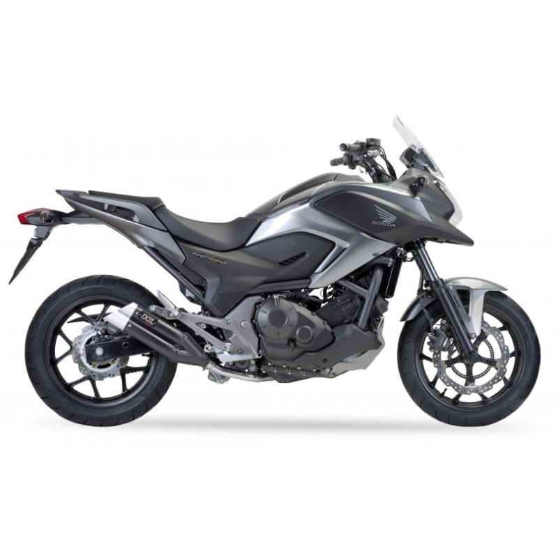 IXIL Uitlaat Dual Hyperlow XL L3XB | Zwart | Honda NC700D/NC750D Integra & NC700S/NC700X/NC750S/NC750X