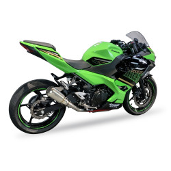 IXRace Uitlaat MK2 Series | Zilver | Kawasaki Ninja 400/500 & Ninja 7 450 Hybrid & Z400/Z500 & Z7 450 Hybrid