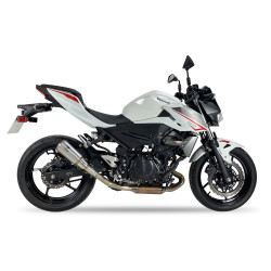 IXRace Uitlaat MK2 Series | Zilver | Kawasaki Ninja 400/500 & Ninja 7 450 Hybrid & Z400/Z500 & Z7 450 Hybrid
