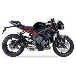 IXRace Uitlaat MK2 Series | Zwart | Triumph Street Triple 765
