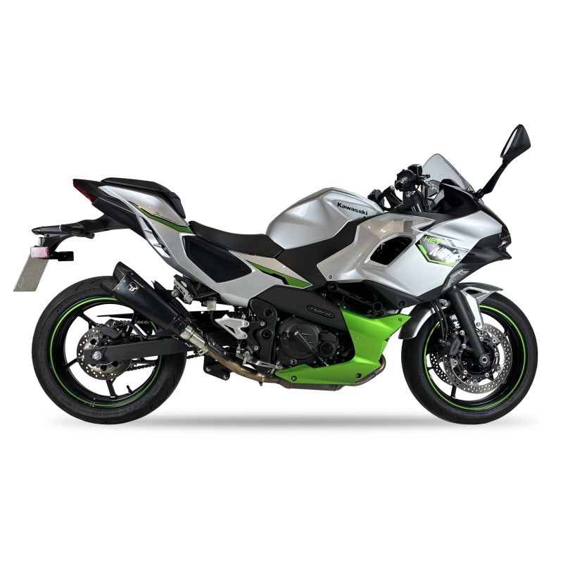 IXRace Uitlaat M10 Series | Zwart | Kawasaki Ninja 7 450 Hybrid & Z7 450 Hybrid