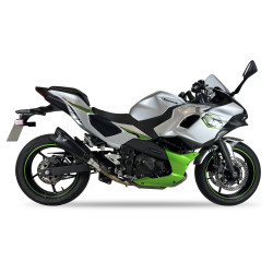 IXRace Uitlaat M10 Series | Zwart | Kawasaki Ninja 7 450 Hybrid & Z7 450 Hybrid