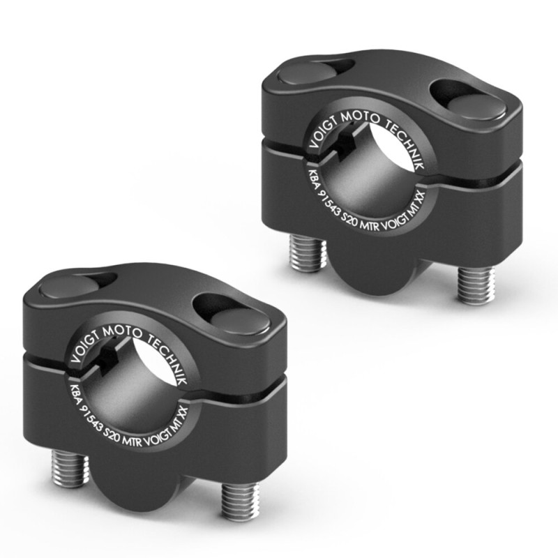 Voigt-MT Stuurverhogers 20mm S20 | Yamaha XSR125 - Black