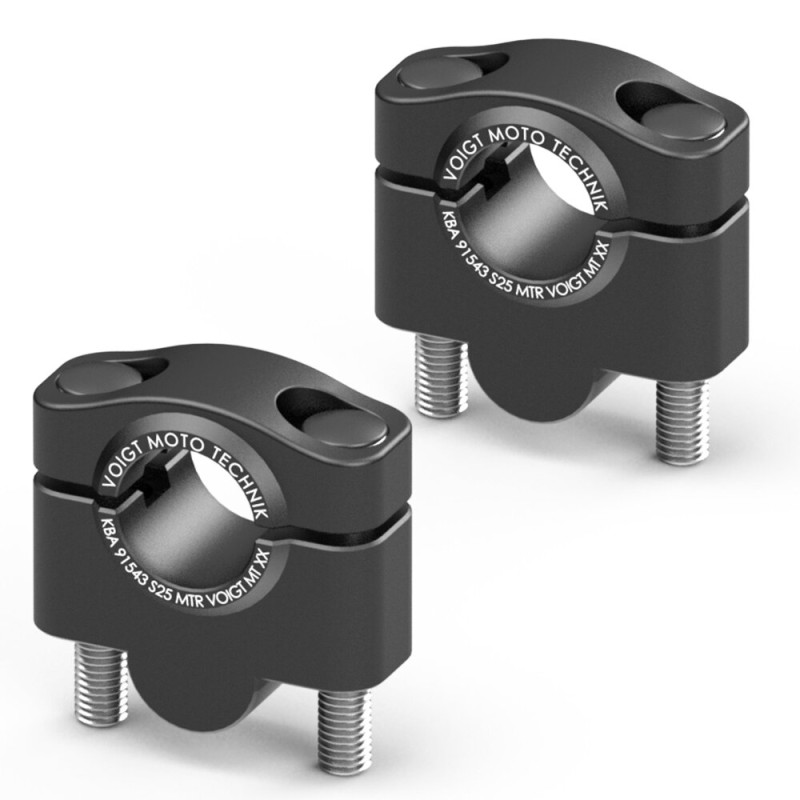 Voigt-MT Stuurverhogers 25mm S25 | Suzuki DR500S - Black