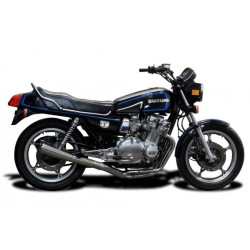Delkevic Exhaust System 4-1 Classic Megaphone | Silver | Suzuki 750 GSX750