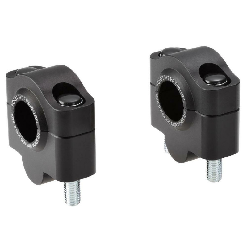 Voigt-MT Stuurverhogers 25mm S25 | Yamaha FZ6 Fazer & FZ6-N - Black