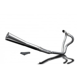 Delkevic Exhaust System 4-1 Classic Megaphone | Silver | Yamaha 650 XS